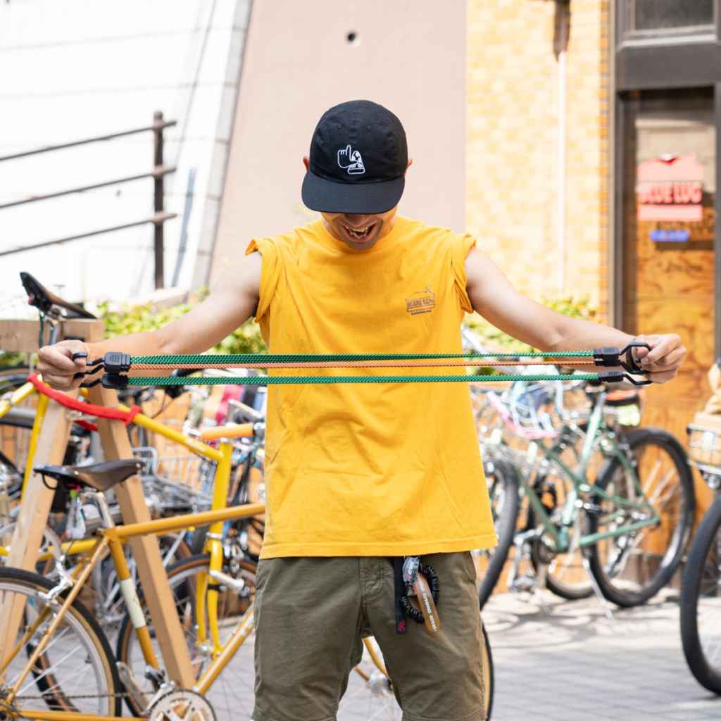 flat bungee ブルーラグ 荷物固定バンド 自転車バンジーコード バスケットアクセサリー ラック用コード サイクルパーツ 荷締めベルト