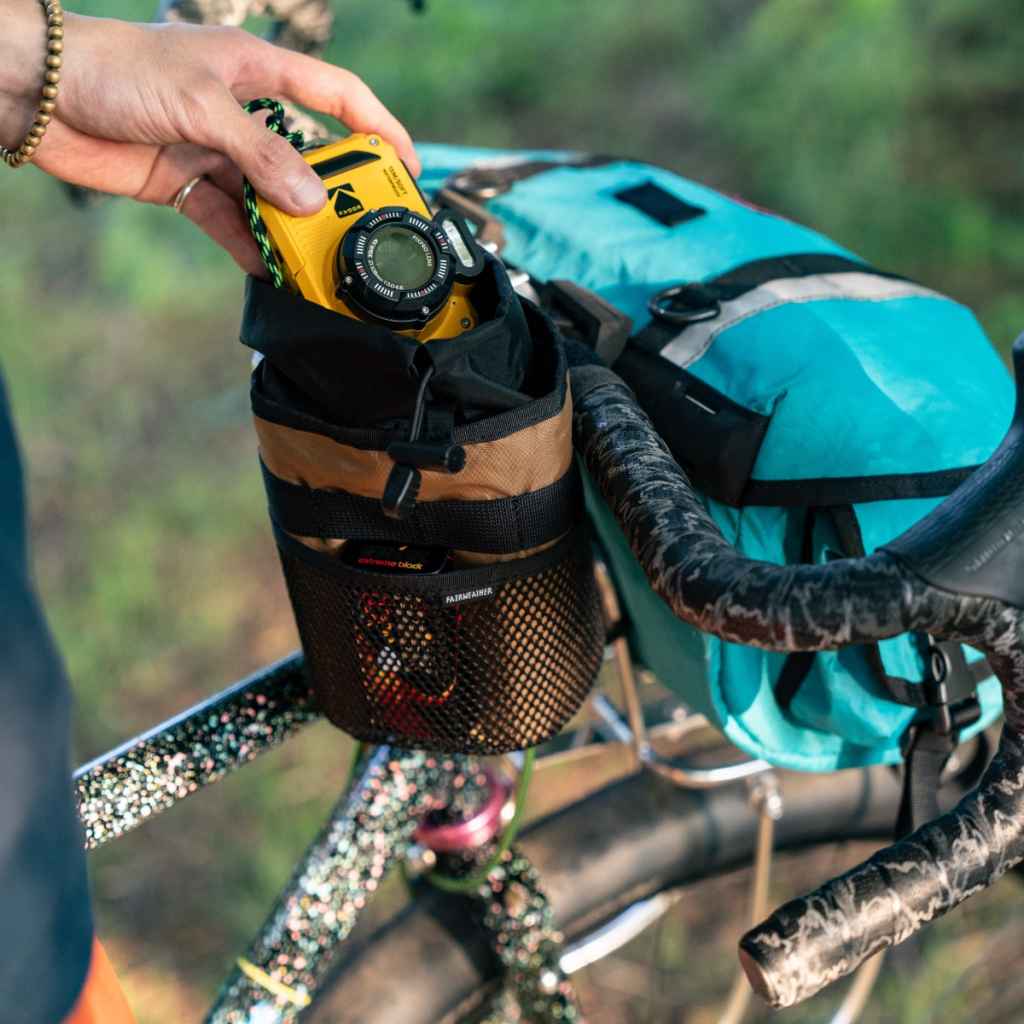 stem bag+ フェアウェザー ステムポーチ ハンドルバーバッグ バイクパッキング アクセサリー ボトルホルダー 自転車 防水サイクルバッグ ECOPAK バッグ