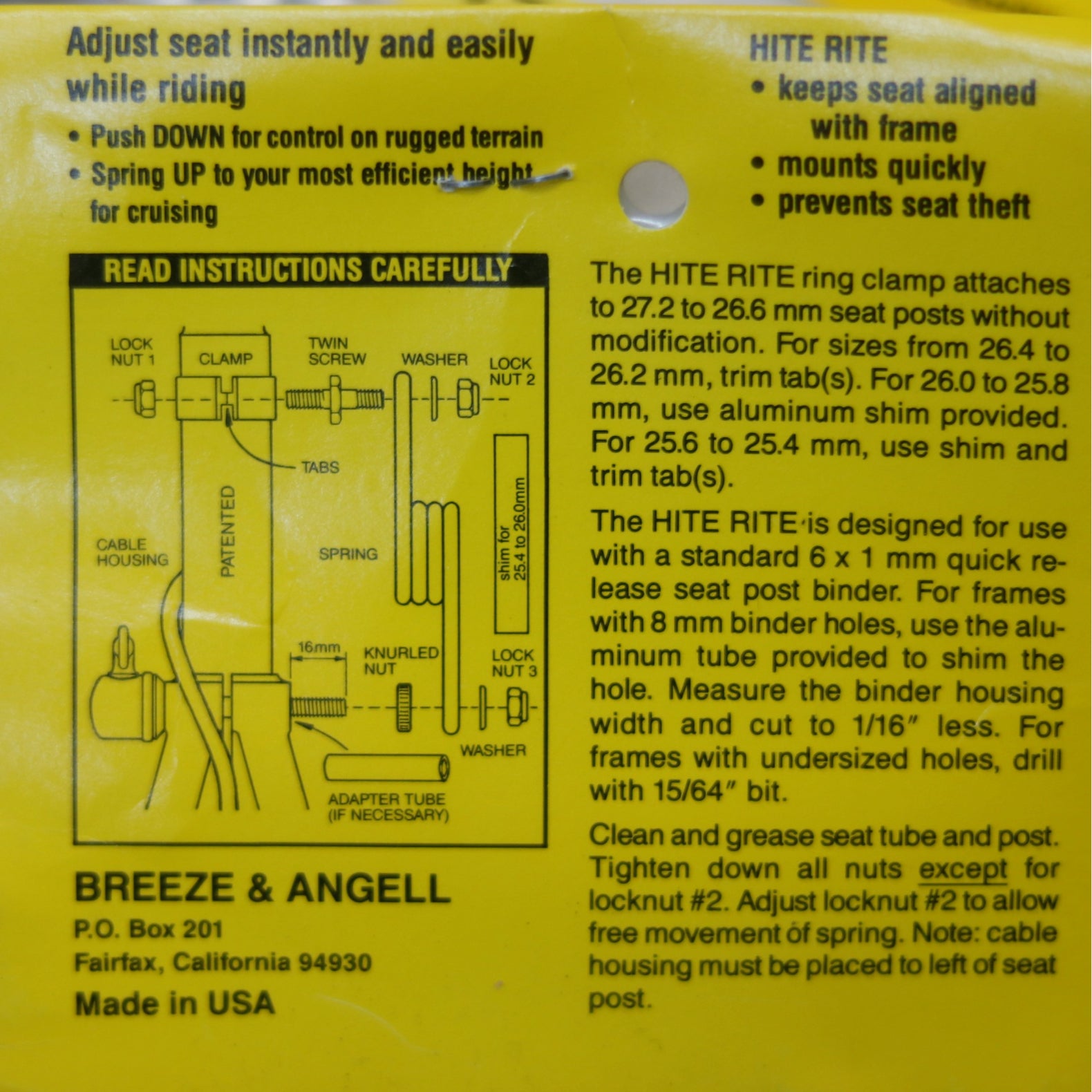 HITE RITE｜Dropper Seatpost System – 京都の自転車屋 CYCLE SHOP