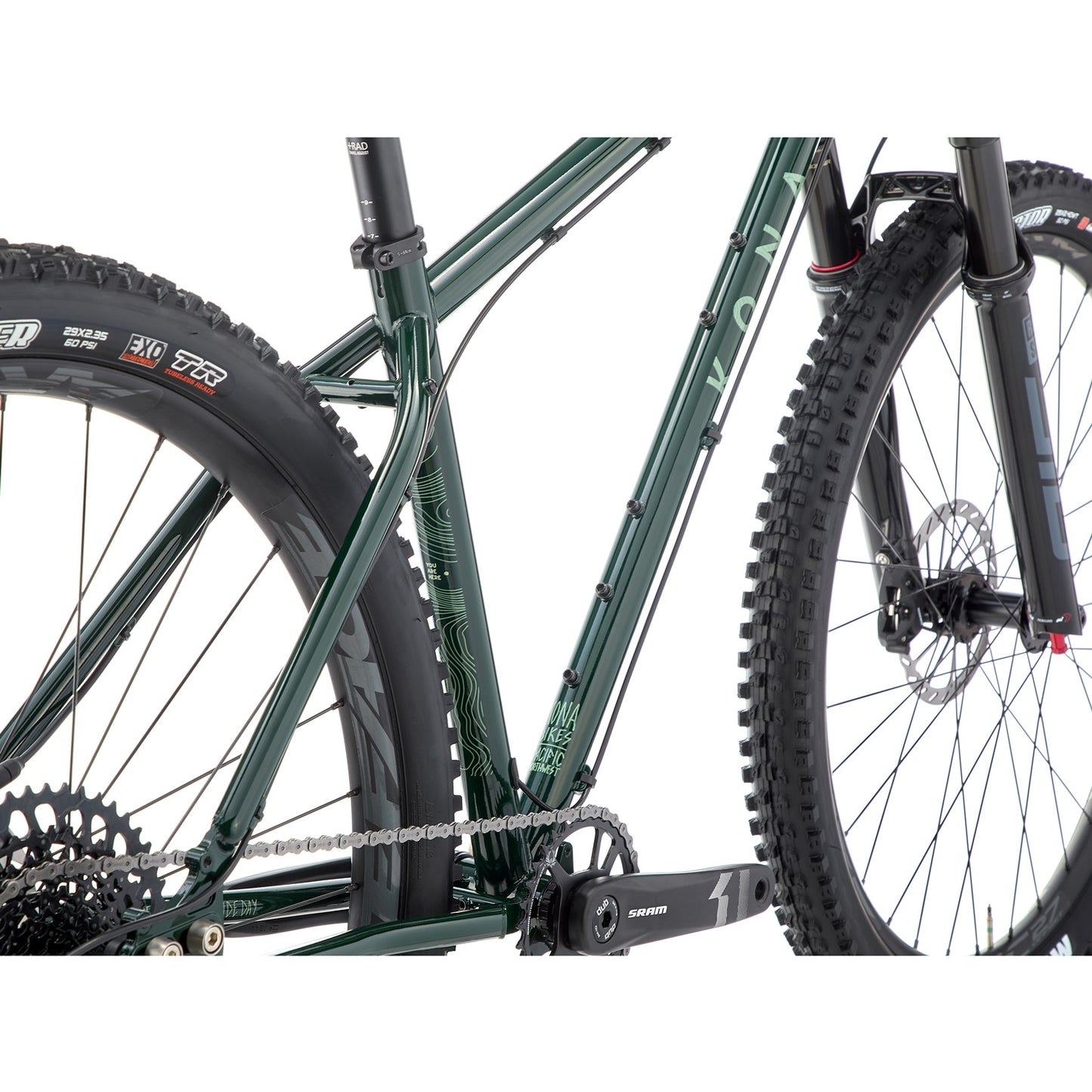 LBF（Gloss Emerald） モンスターグラベル ドロップバーMTB アドベンチャーバイク トレイルグラベルバイク バイクパッキングバイク KONA グラベルバイク Kona LBF