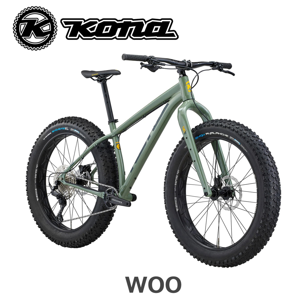 KONA WOO 2026年モデル ファットバイク Gloss Metallic Green