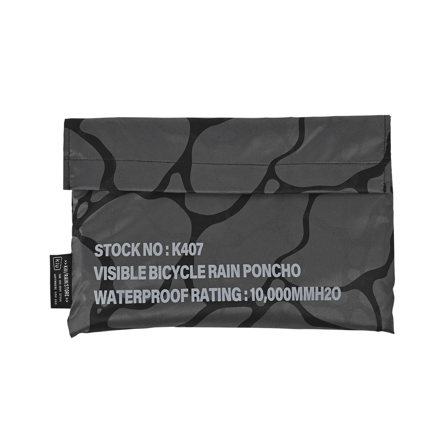 VIS BICYCLE RAINPONCHO（K407） 自転車 レインポンチョ 通勤 雨対策 レインウェア 自転車用 視界確保 レインフード 防水ポンチョ 10,000mm KiU 自転車ウェア 反射材 レインウェア