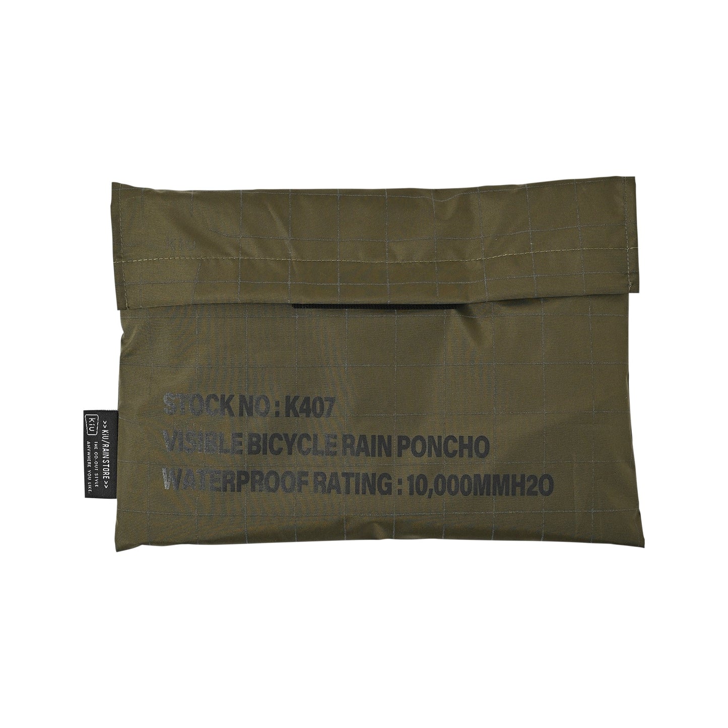 VIS BICYCLE RAINPONCHO（K407） 自転車 レインポンチョ 通勤 雨対策 レインウェア 自転車用 視界確保 レインフード 防水ポンチョ 10,000mm KiU 自転車ウェア 反射材 レインウェア