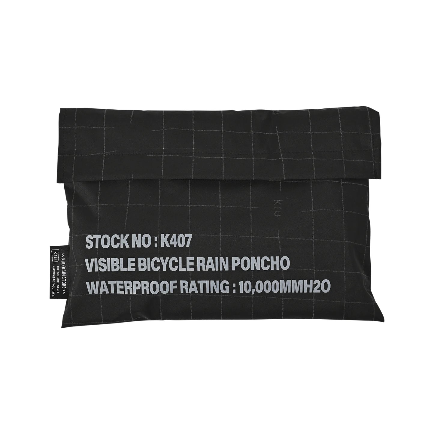 VIS BICYCLE RAINPONCHO（K407） 自転車 レインポンチョ 通勤 雨対策 レインウェア 自転車用 視界確保 レインフード 防水ポンチョ 10,000mm KiU 自転車ウェア 反射材 レインウェア