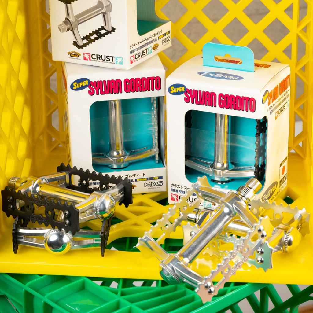 【MKS × CRUST】super gordito pedal CRUST ペダル MKS 別注モデル フラットペダル ツーリング ワイド踏み面 ペダル 日本製 自転車ペダル BMX ルーツ ブランド GORDITO 比較
