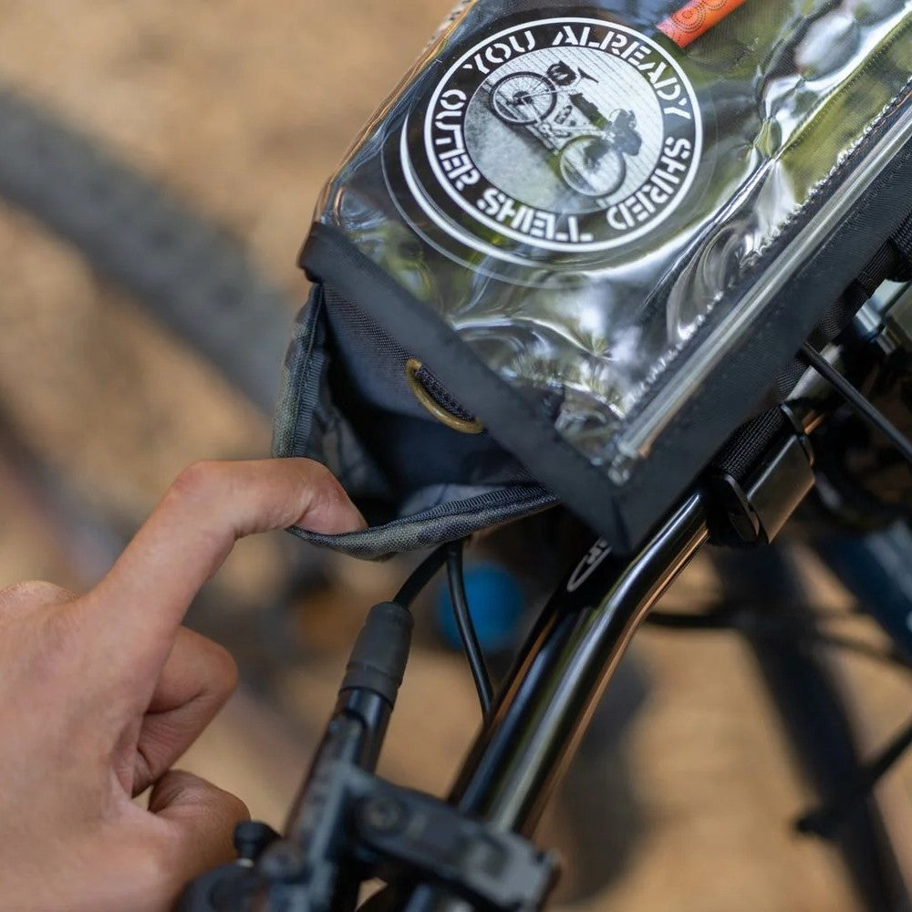 Drawcord Handlebar Bag - 2024 OUTER SHELL ハンドルバーバッグ Drawcord Handlebar Bag 自転車 バッグ 防水 グラベルバイク バッグ ブルベ バッグ ハンドメイド バッグ カリフォルニア バイクパッキング ハンドルバッグ