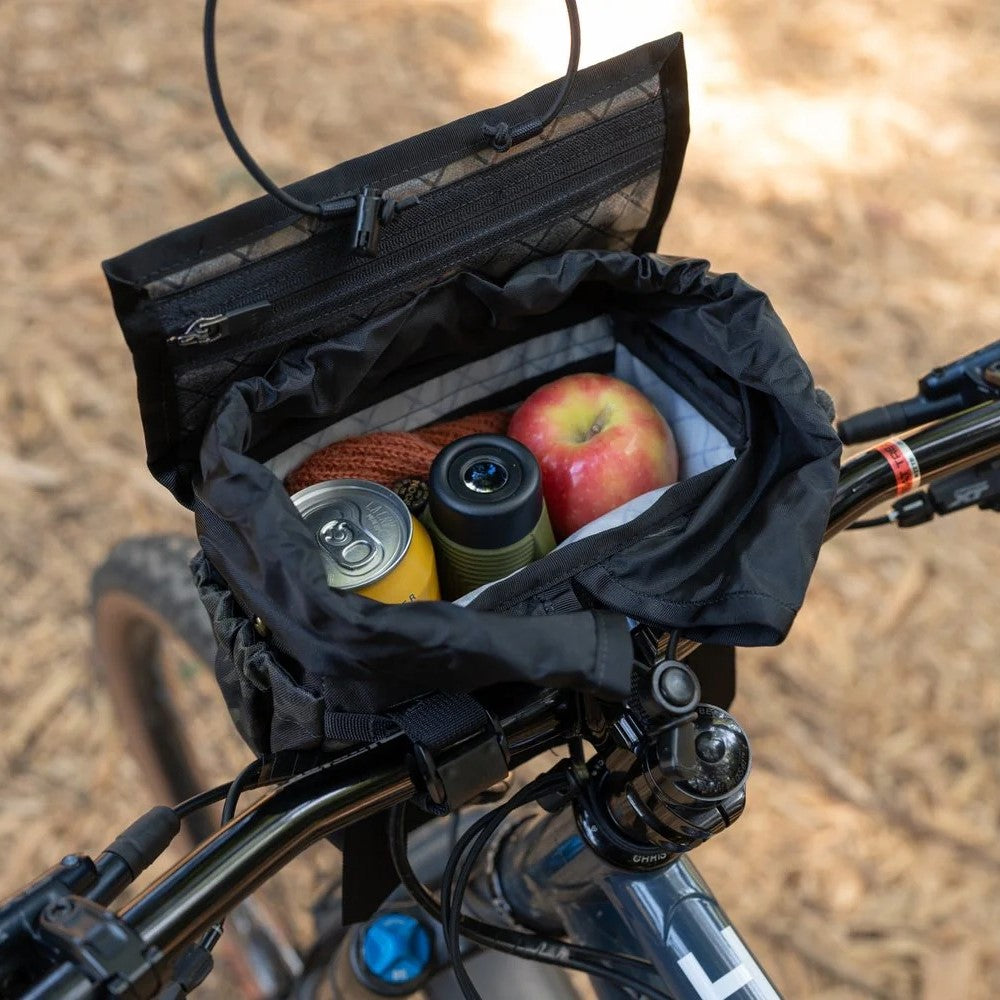 Drawcord Handlebar Bag - 2024 OUTER SHELL ハンドルバーバッグ Drawcord Handlebar Bag 自転車 バッグ 防水 グラベルバイク バッグ ブルベ バッグ ハンドメイド バッグ カリフォルニア バイクパッキング ハンドルバッグ