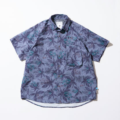 PAPERSKY HIKE&BIKE CAVE BIG HALF SHIRT Foxfire シアサッカーシャツ