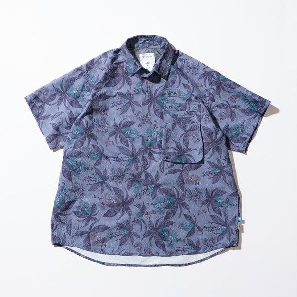 PAPERSKY HIKE&BIKE CAVE BIG HALF SHIRT Foxfire シアサッカーシャツ