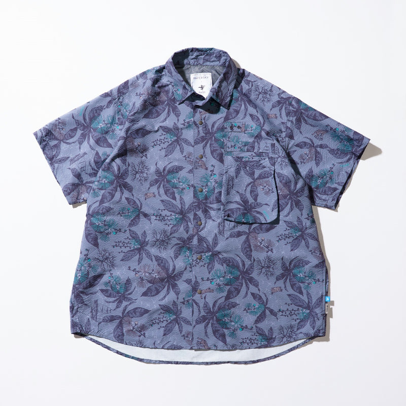 PAPERSKY HIKE&BIKE CAVE BIG HALF SHIRT Foxfire シアサッカーシャツ