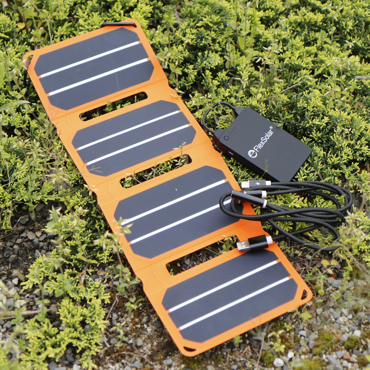 Flex Solar POCKETPOWER ソーラーパネル付きポータブル充電セット