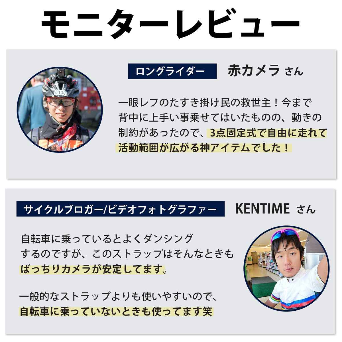 サイクリングカメラストラップ