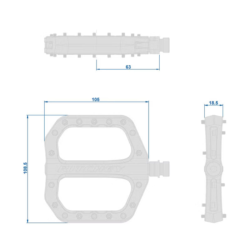 COMP Bigfoot Pedal RITCHEY リッチー フラットペダル グラベルバイク クロモリアクスル SimWorks Taco Pedal トラックバイク