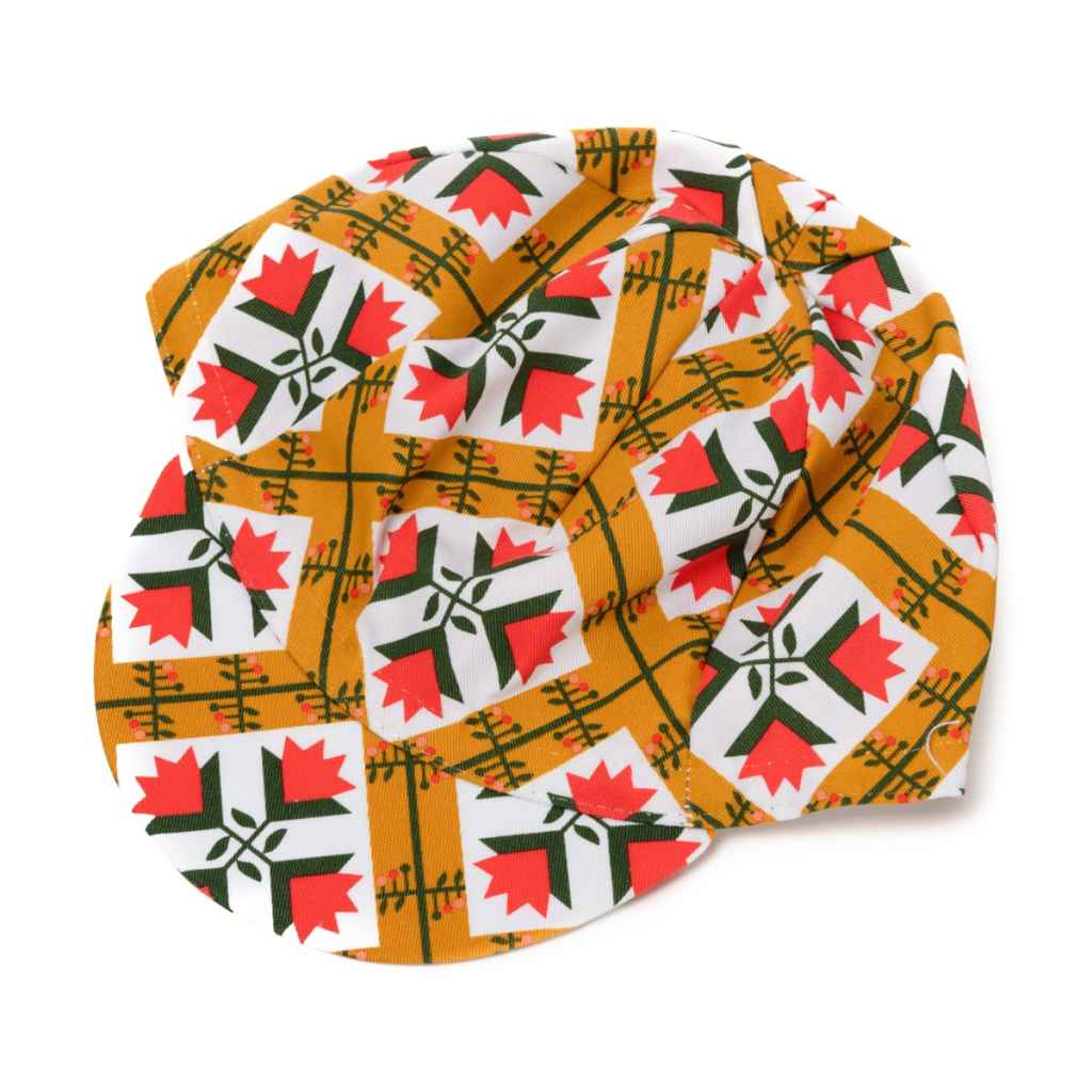 RON'S BIKES Barn Quilt Cap アメリカンキルト柄 イタリア製サイクルキャップ