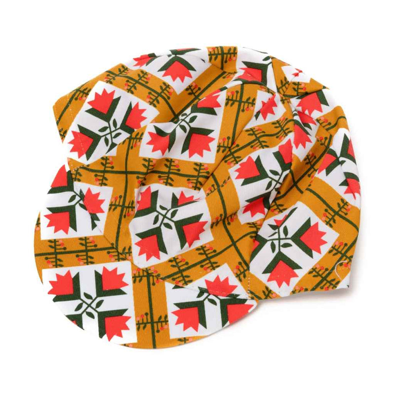 RON'S BIKES Barn Quilt Cap アメリカンキルト柄 イタリア製サイクルキャップ