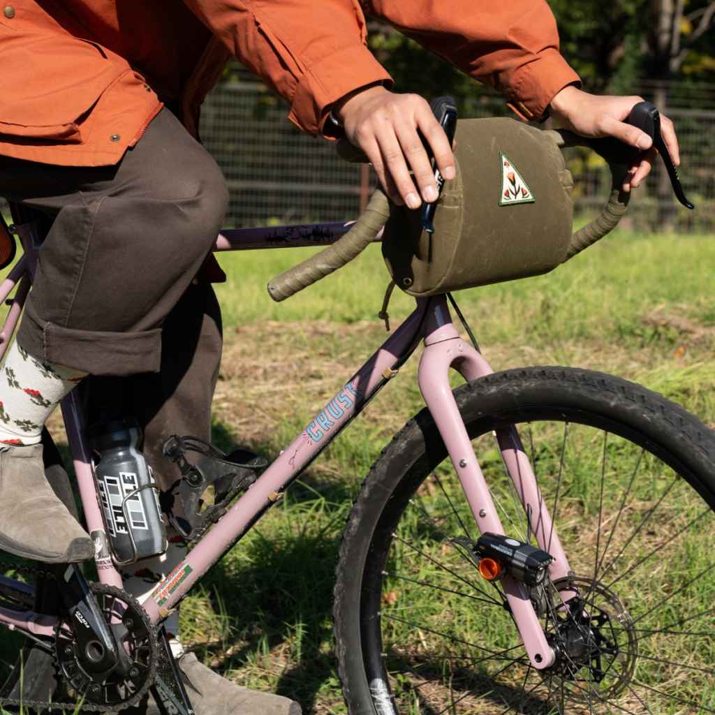 fabios clap trap RON'S BIKES ハンドルバッグ ULTRAROMANCE バッグ バイクパッキング アクセサリー フロントバッグ 小型 ワックスキャンバス バッグ 自転車 X-PAC バイクバッグ グラベルライド バッグ