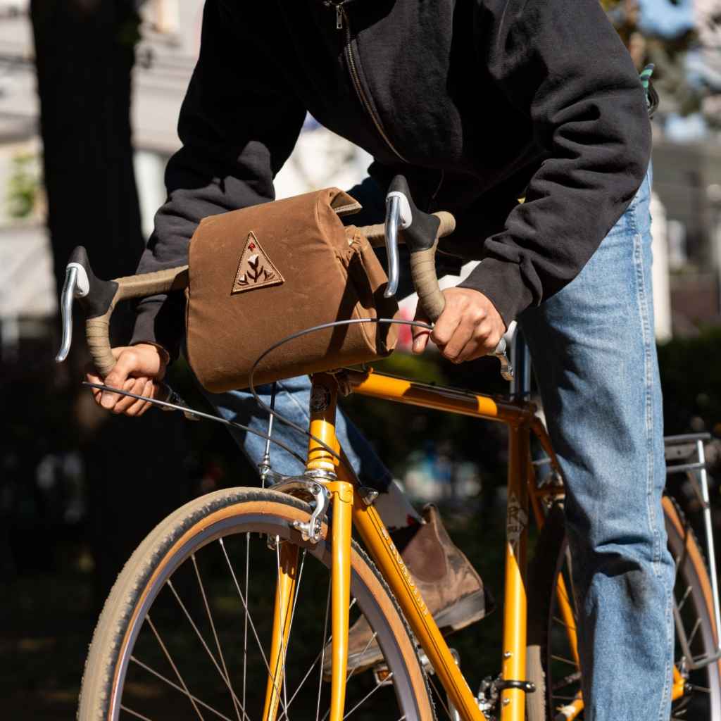 fabios clap trap RON'S BIKES ハンドルバッグ ULTRAROMANCE バッグ バイクパッキング アクセサリー フロントバッグ 小型 ワックスキャンバス バッグ 自転車 X-PAC バイクバッグ グラベルライド バッグ