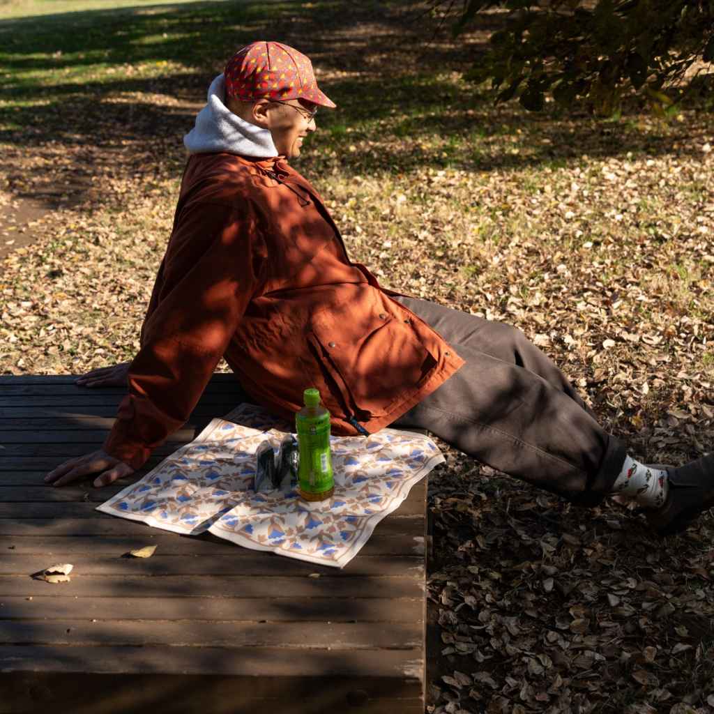 larons tulips and holly cap RON'S BIKES サイクルキャップ ULTRAROMANCE キャップ イタリア製 自転車キャップ キルト柄 サイクルウェア バイクパッキング ウェア 自転車 帽子 花柄 ロードバイク キャップ