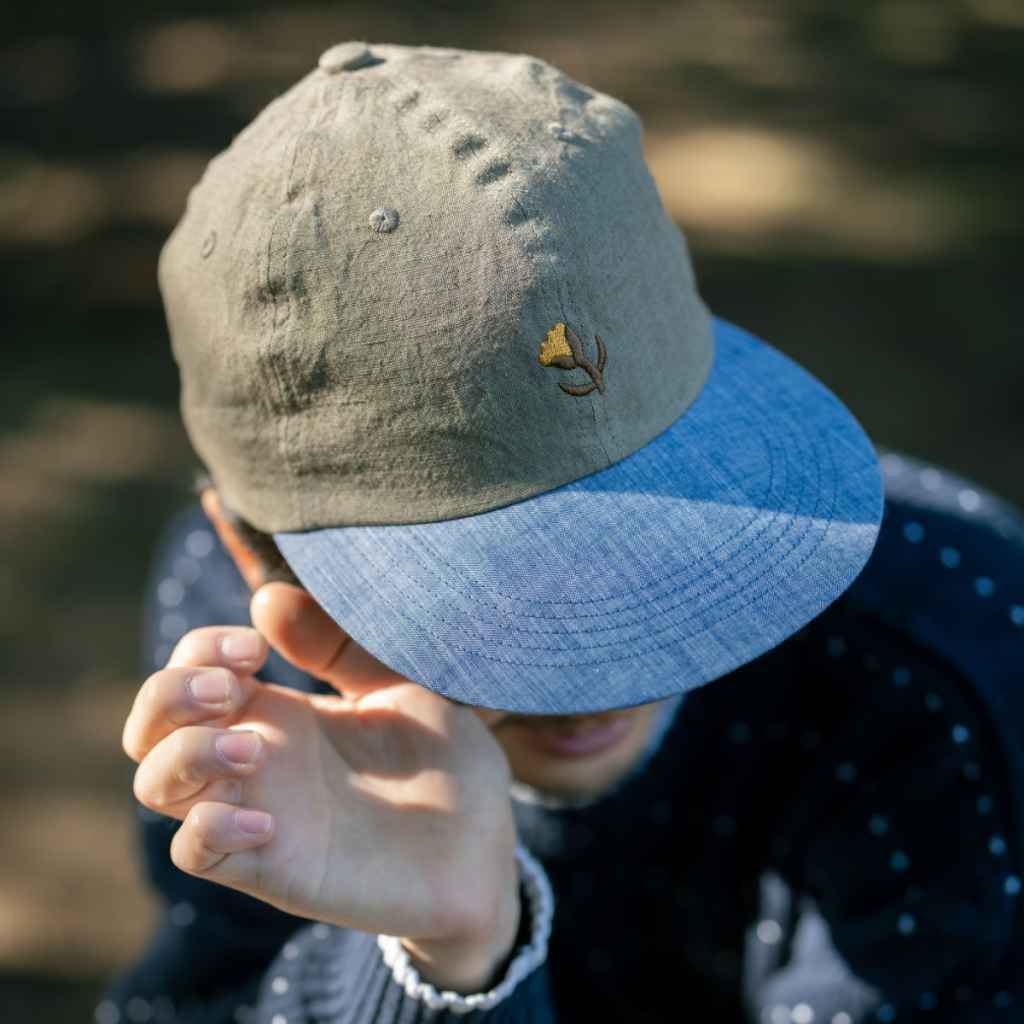 linen tulip cap