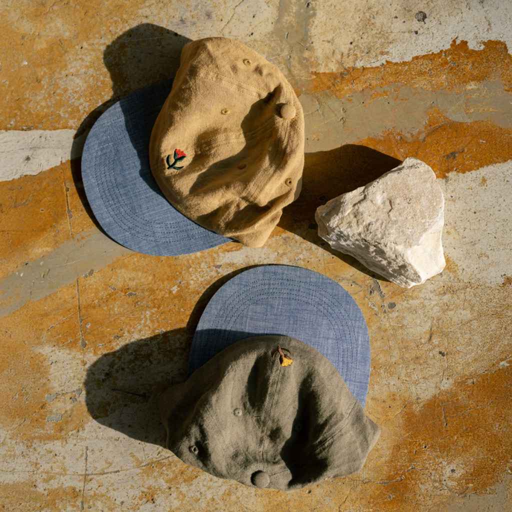 linen tulip cap ULTRAROMANCE コラボ BLUE LUG キャップ リネン サイクルキャップ 自転車 帽子 日本製 バイクパッキング ウェア ロードバイク キャップ 夏用 サイクルキャップ