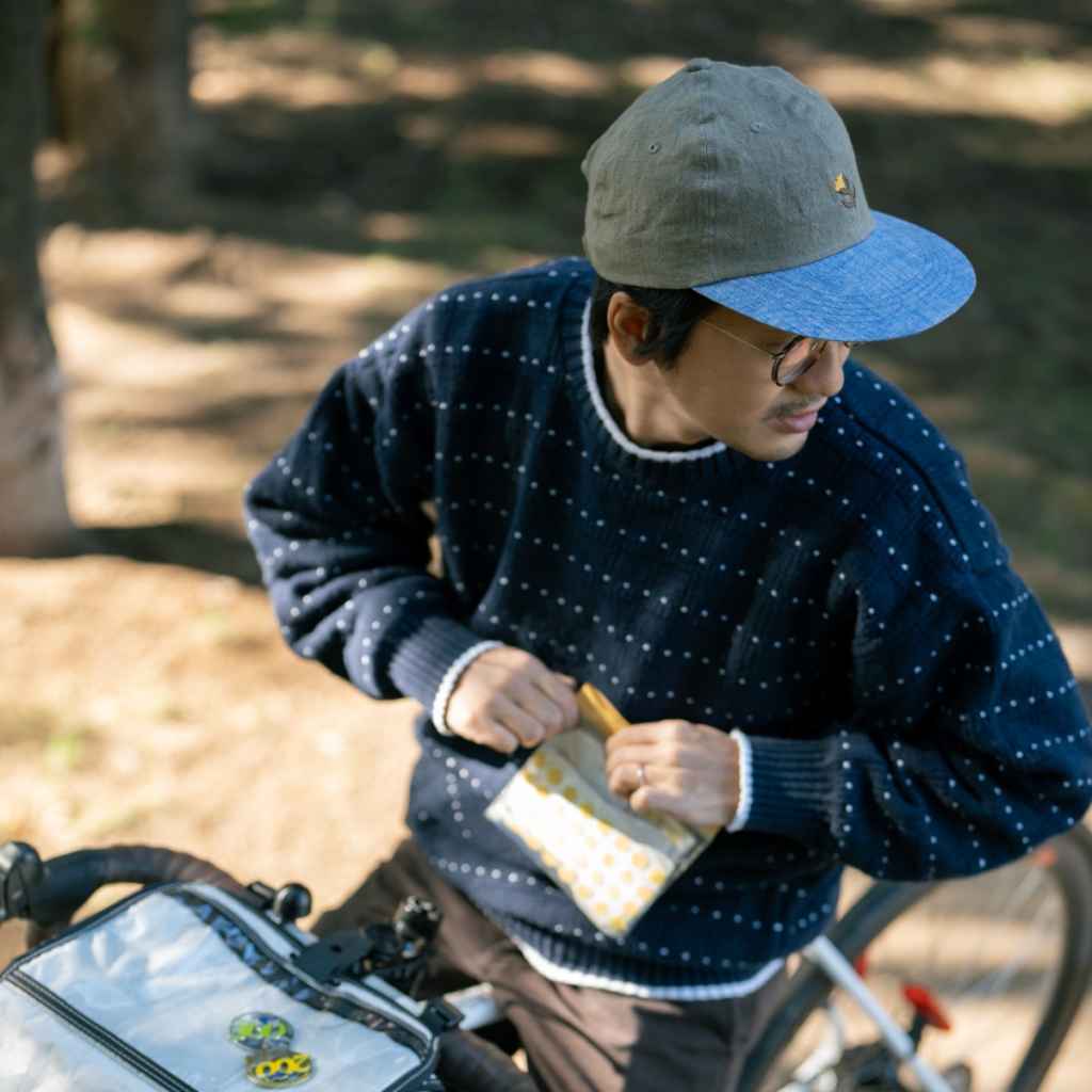 linen tulip cap ULTRAROMANCE コラボ BLUE LUG キャップ リネン サイクルキャップ 自転車 帽子 日本製 バイクパッキング ウェア ロードバイク キャップ 夏用 サイクルキャップ