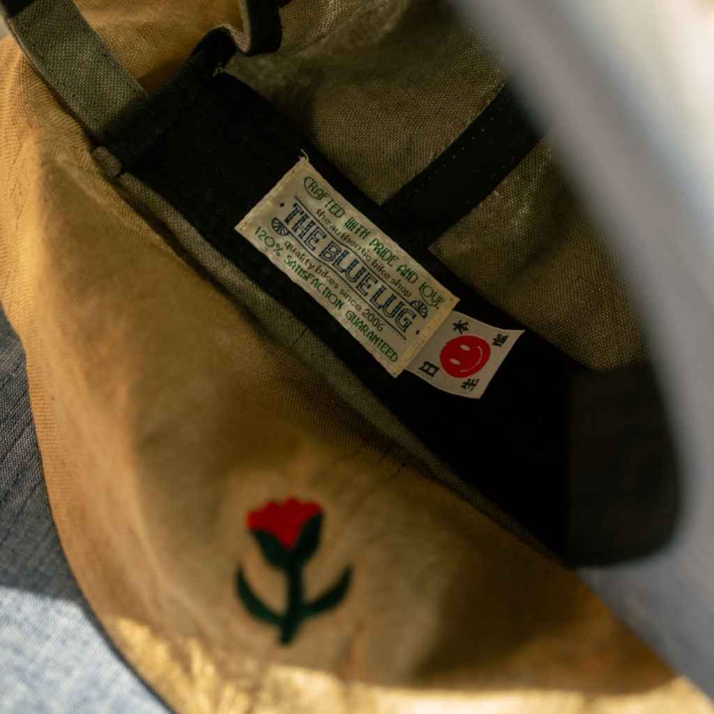 linen tulip cap ULTRAROMANCE コラボ BLUE LUG キャップ リネン サイクルキャップ 自転車 帽子 日本製 バイクパッキング ウェア ロードバイク キャップ 夏用 サイクルキャップ