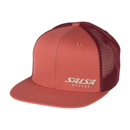 SALSA BLOCK HAT REDCLAY 3Dロゴ刺繍トラッカーハット