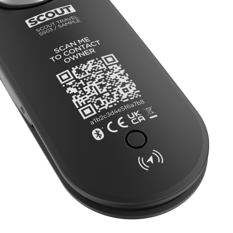 SCOUT TRAVEL（スマートタグ アラーム/追跡デバイス） Knog スマートタグ 盗難防止 アラーム タグ 旅行用 トラッカー Apple 探す 対応 タグ ラゲッジトラッカー バッグ セキュリティ デバイス AirTag 代替 アラーム付き