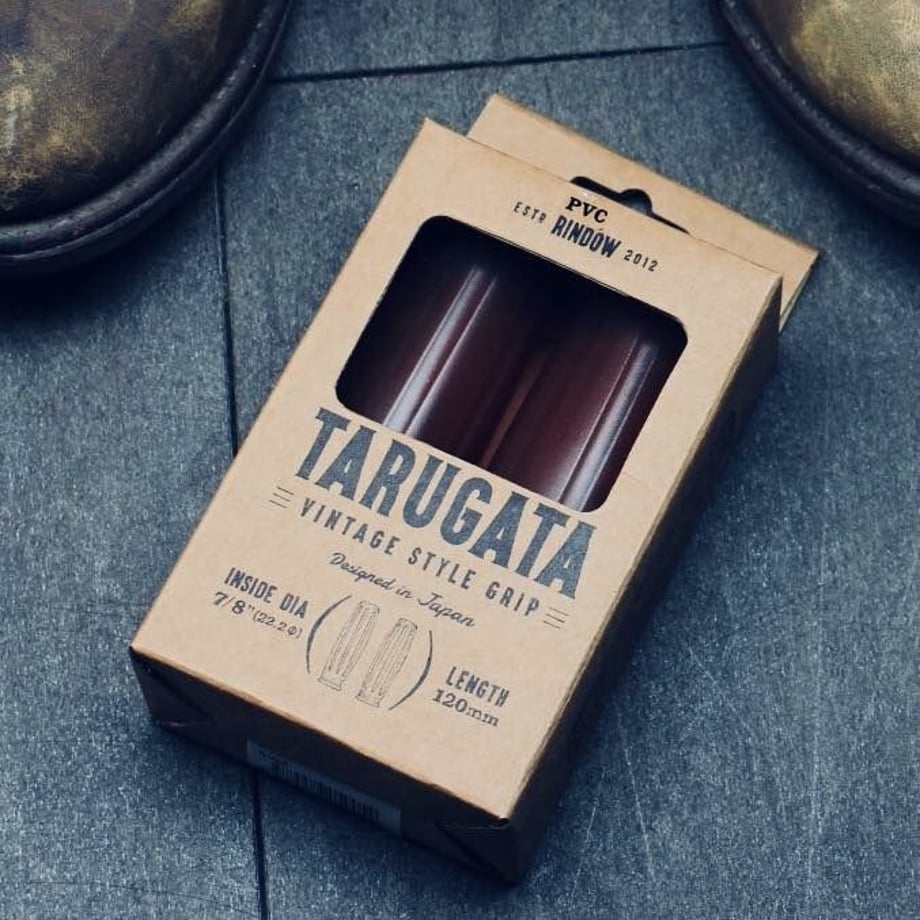 TARUGATA Vintage Style Grip（PVC） バイクカスタムパーツ クロモリ自転車 クラシックバイク用グリップ レトログリップ 自転車ハンドルカスタム ハンドルバーテープ代替 自転車アクセサリー ギフト
