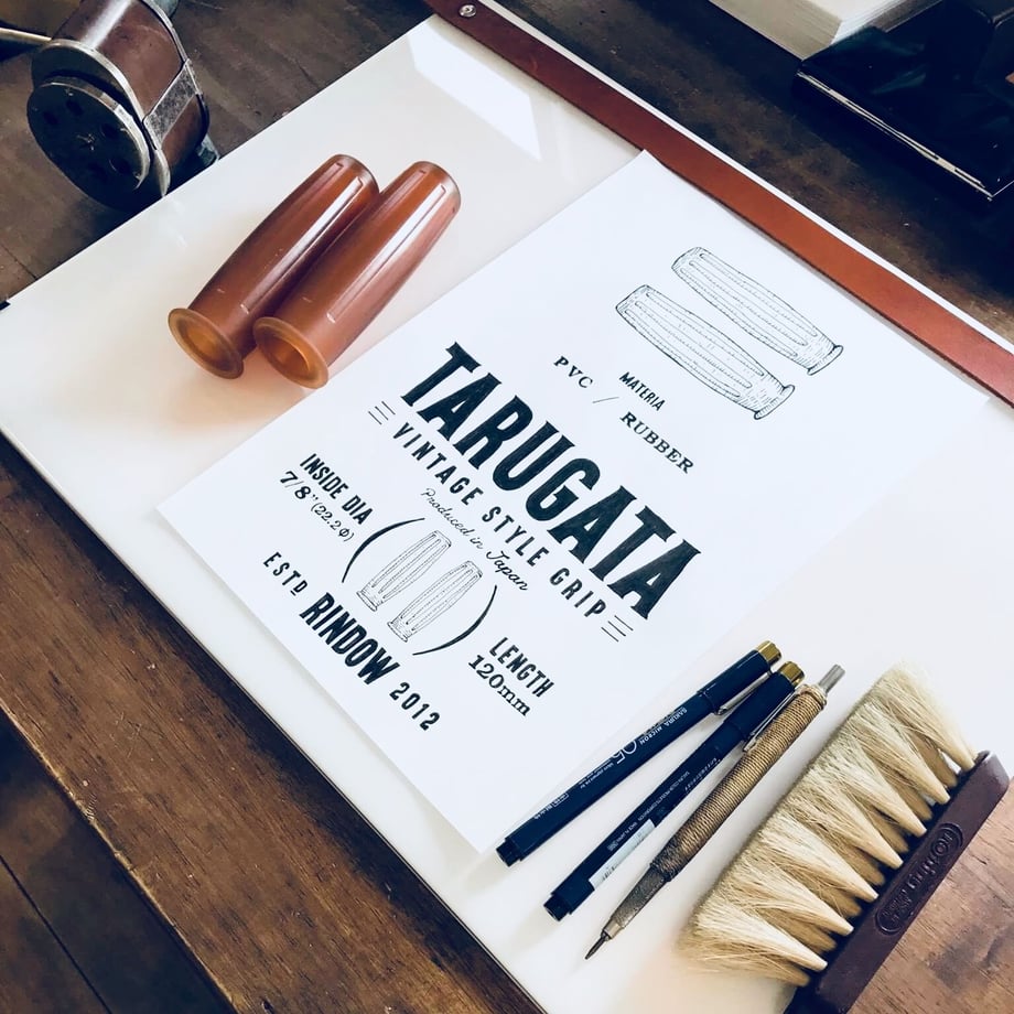 TARUGATA Vintage Style Grip（PVC） バイクカスタムパーツ クロモリ自転車 クラシックバイク用グリップ レトログリップ 自転車ハンドルカスタム ハンドルバーテープ代替 自転車アクセサリー ギフト