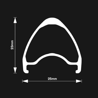 “THE HYDRA” 23mm Light Alloy Tubeless (Clincher) Rim 700c