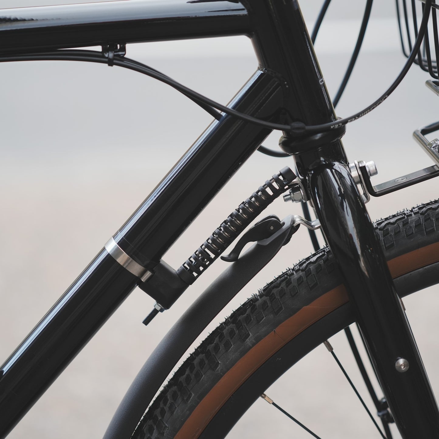 ステアリングダンパー UNI hebie ステアリングダンパー 自転車 ホイールスタビライザー フロントラック ハンドル安定 自転車 ハンドル暴れ防止