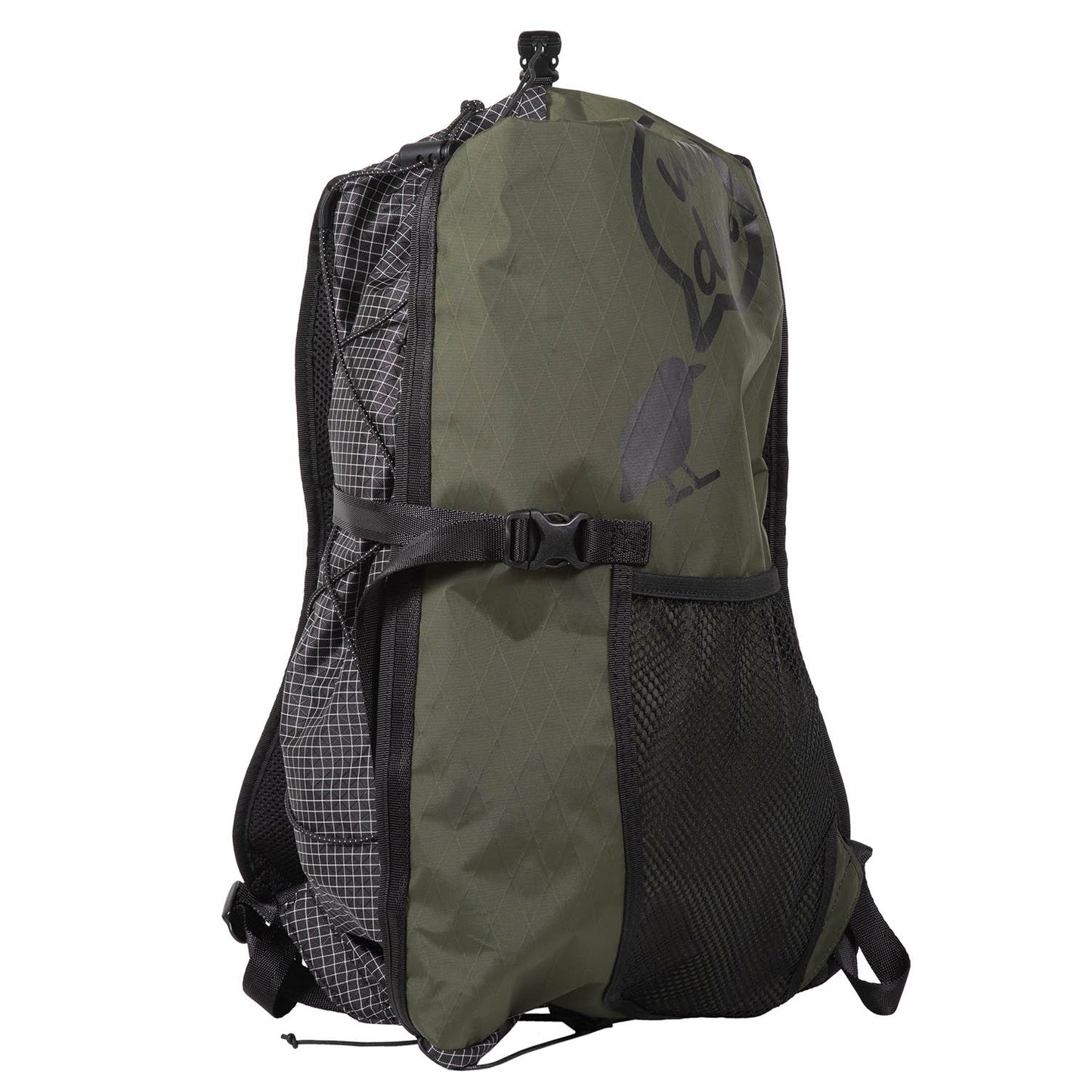 Chips Bag 13L（OLIVE） Welldone Chips Bag ウェルダン 名古屋 バッグ X-PAC バックパック 13L 自転車 ハイク 兼用 バッグ MTB デイパック 軽量 バイクパッキング バックパック 国産 ハンドメイド バッグ