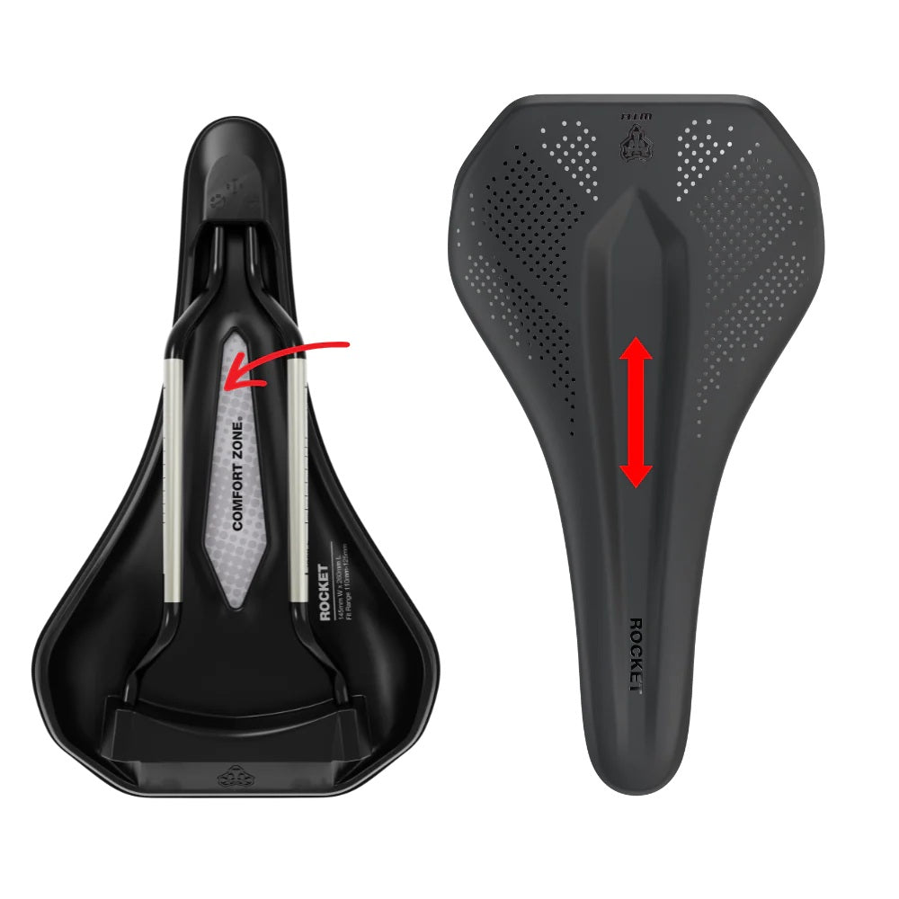 Rocket - Steel WTB サドル MTB サドル マウンテンバイク サドル ロングライド サドル スチールレール サドル 登坂向け サドル 145mm サドル