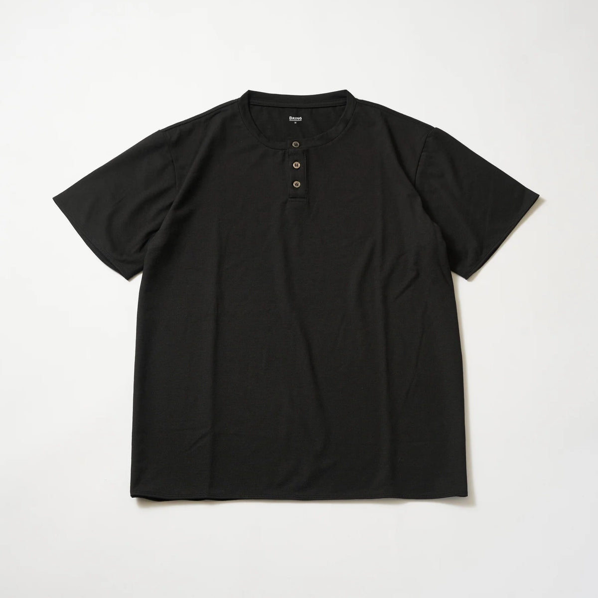 BRING WUNDERWEAR ヘンリーネックTシャツ メリノウール混紡素材 シンプルデザイン