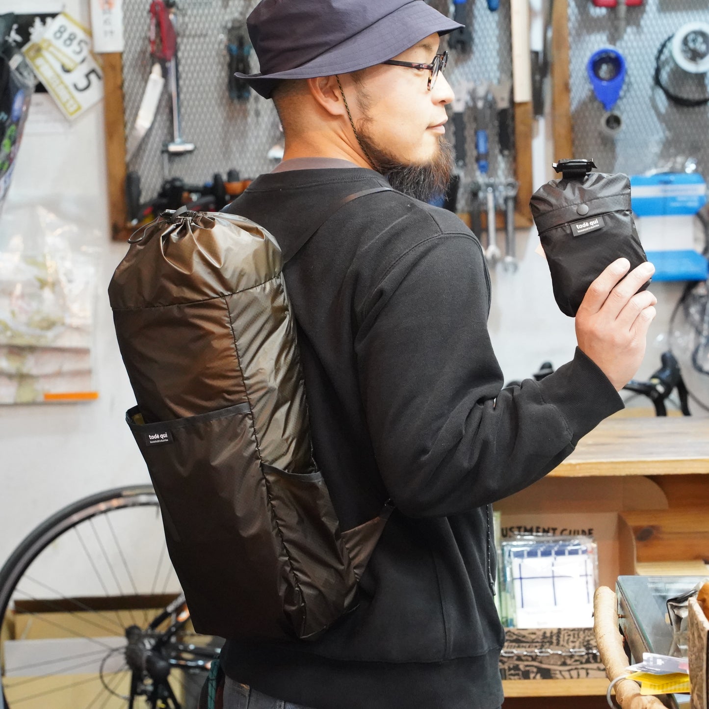 bring back pack（CORDURA® 30D ripstop） パッカブル バックパック 自転車 サイクリング エコバッグ ロングライド バッグ 自転車用 軽量 バックパック UL バックパック サイクリング バイクパッキング サブバッグ CORDURA ナイロン バッグ