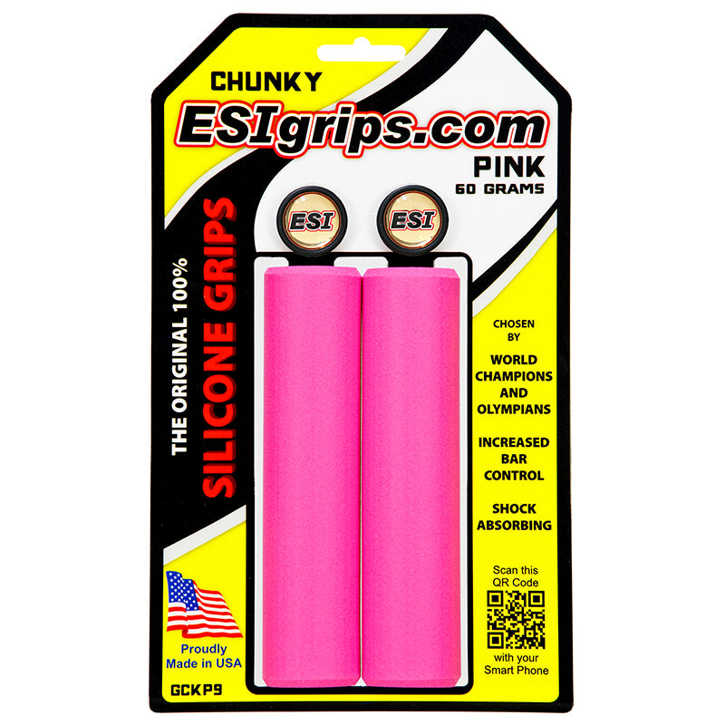 CHUNKY ESI GRIPS イーエスアイ MTB グリップ 定番 クロスバイク グリップ 小径車 グリップ シリコンフォーム グリップ 自転車 カスタムパーツ ロングライド 快適グリップ