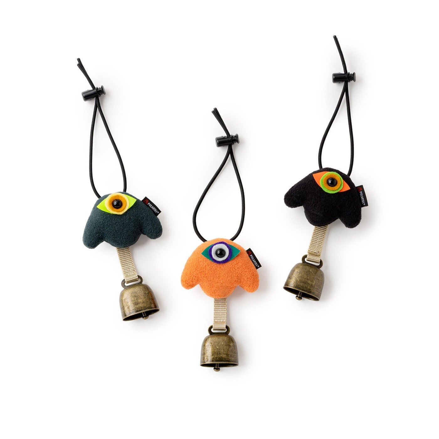 【narifuri × WONDER WORKS】消音できる熊鈴 「鈴モン」＜ポーラ族＞（NFPI-03） narifuri WONDER WORKS 鈴モン 熊鈴 キーホルダー サイクルアクセサリー リフレクターモンスターズ POLARTEC フリース