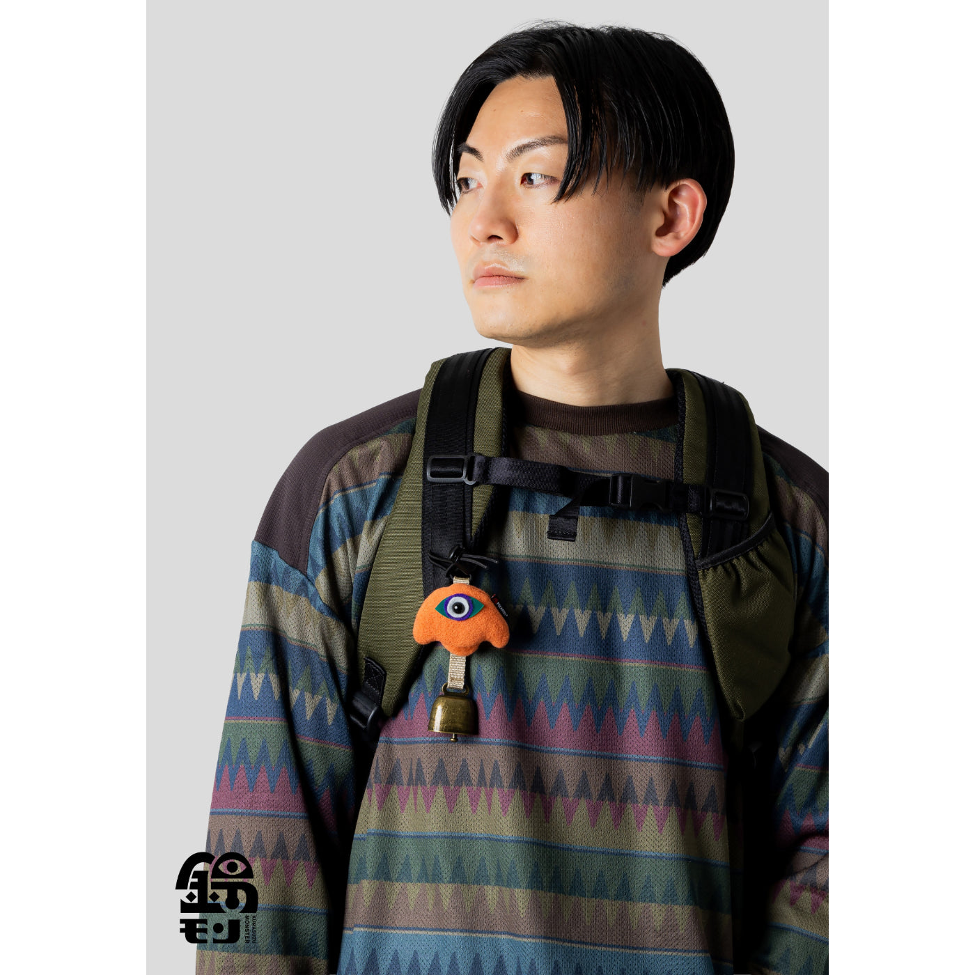 【narifuri × WONDER WORKS】消音できる熊鈴 「鈴モン」＜ポーラ族＞（NFPI-03） narifuri WONDER WORKS 鈴モン 熊鈴 キーホルダー サイクルアクセサリー リフレクターモンスターズ POLARTEC フリース