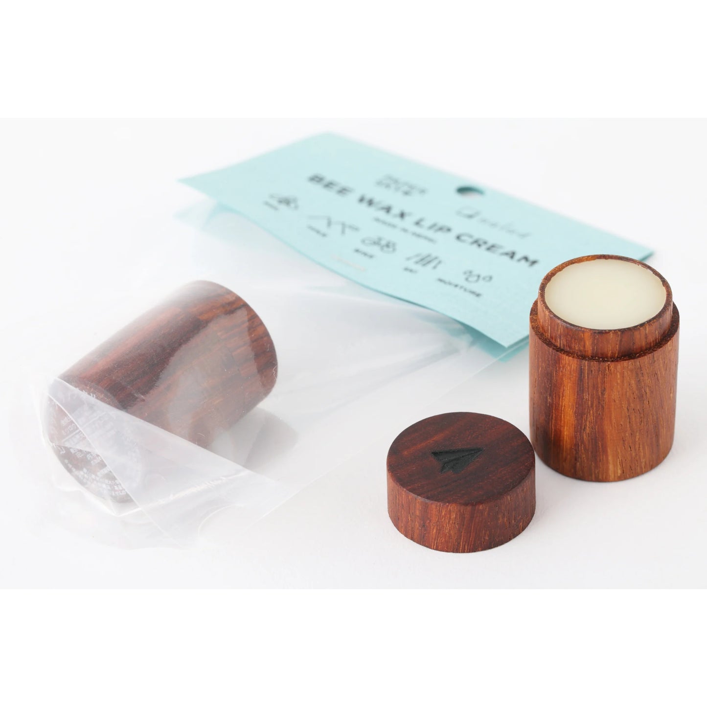 【naiad × PAPERSKY】Bee Wax Lip Cream ミツロウ リップクリーム 自然素材 リップバーム ウッドケース リップ 高山シャクナゲ 香り マルチバーム 保湿 ネパール クラフト ギフト リップクリーム