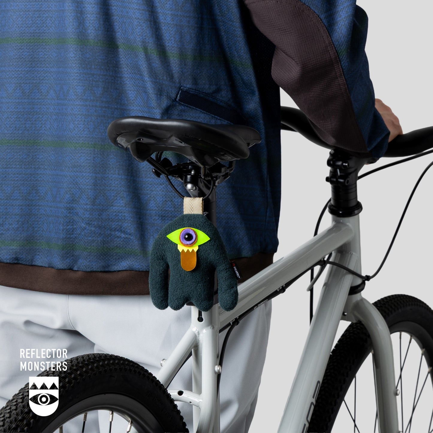 【narifuri × WONDER WORKS】自転車リフレクター 「リフレクターモンスターズ」＜ポーラ族＞（NFPI-02） narifuri WONDER WORKS Reflector Monsters リフレクター モンスター POLARTEC フリース サイクルアクセサリー 自転車 キーホルダー