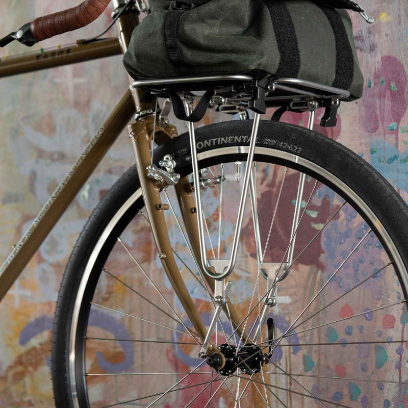 【NITTO × RIVENDELL】 52F-2 basket rack ニットー フロントラック リヴェンデル 自転車 自転車 ラック ダルメッキ クロモリラック 前カゴ用 フロントラック バスケット対応 自転車ラック スライド式 自転車 積載カスタムパーツ