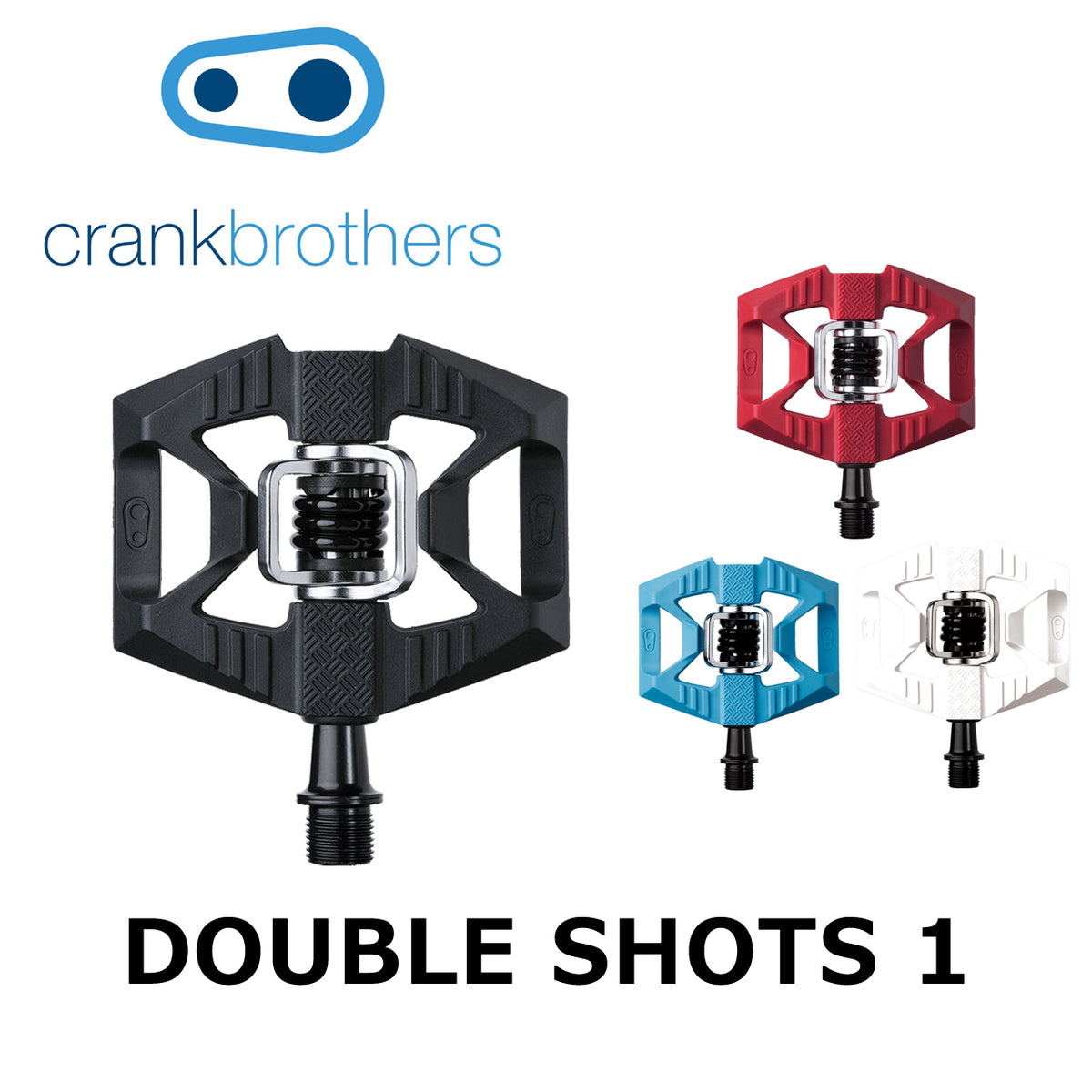 CRANKBROTHERS DOUBLESHOT 1 片面フラット片面ビンディングのハイブリッドペダル