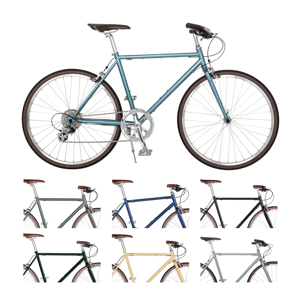 RITEWAY STYLES 700c オリーブ クロモリ (緊急販売) RITEWAY STYLES｜服のように楽しむ、ニュークラシカルクロモリバイク
