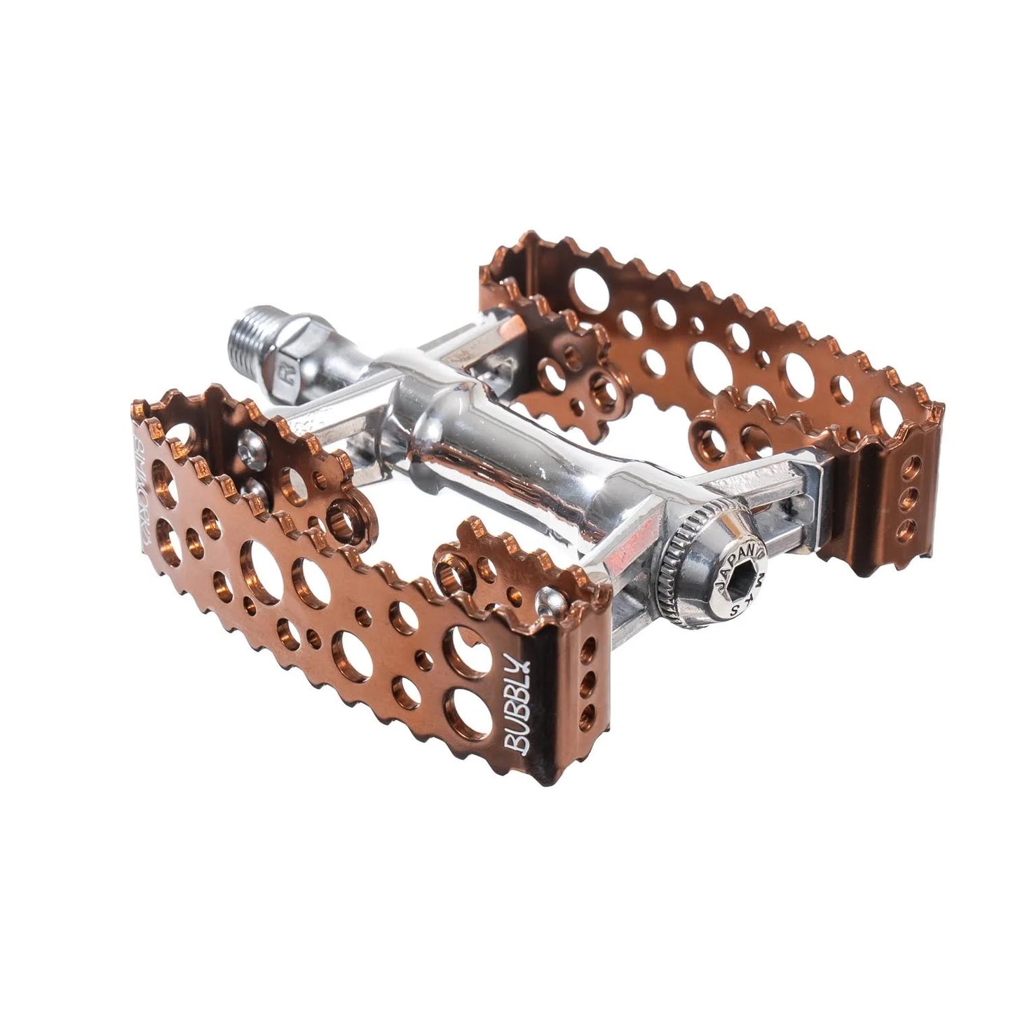 【MKS × SIMWORKS】Bubbly Pedal SimWorks ペダル MKS フラットペダル ツーリング向けペダル コンケーブペダル グラベルバイク カスタム ロングライド ペダル選び 自転車フラットペダル アルミ