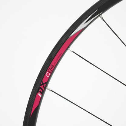 【中古】C24 3K TUBULAR CARBON WHEEL SET