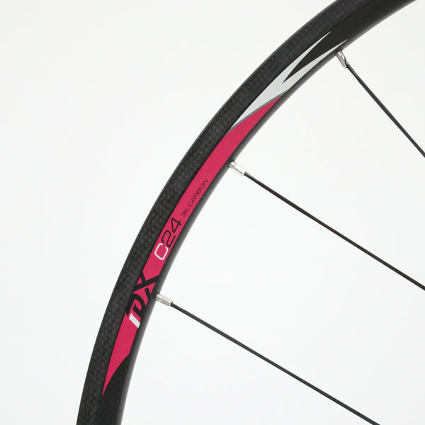 【中古】C24 3K TUBULAR CARBON WHEEL SET