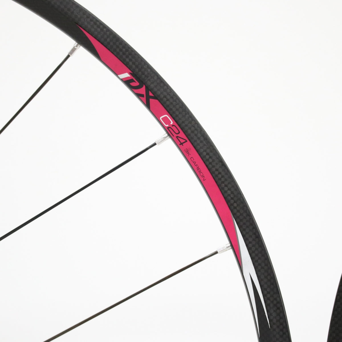【中古】C24 3K TUBULAR CARBON WHEEL SET