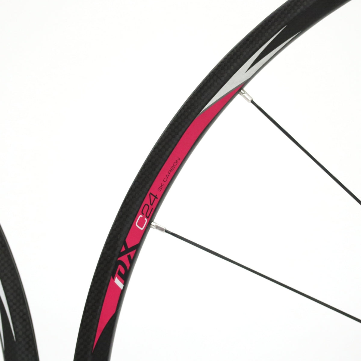 【中古】C24 3K TUBULAR CARBON WHEEL SET