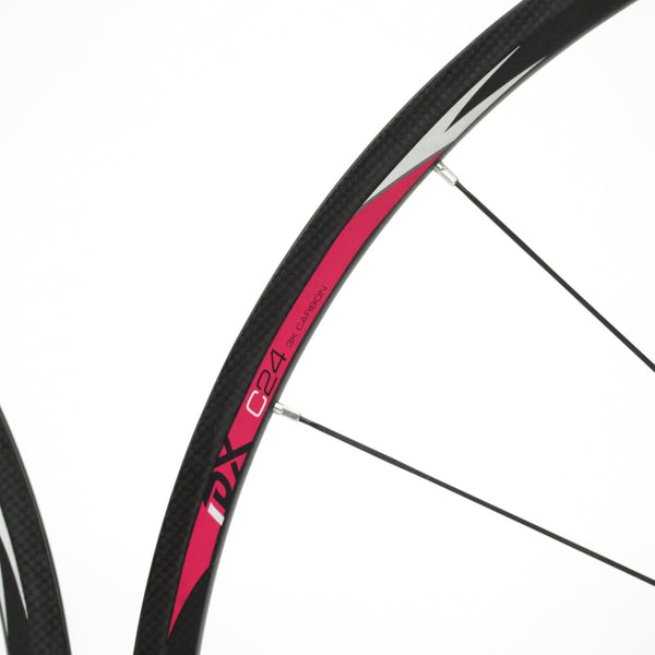 【中古】C24 3K TUBULAR CARBON WHEEL SET